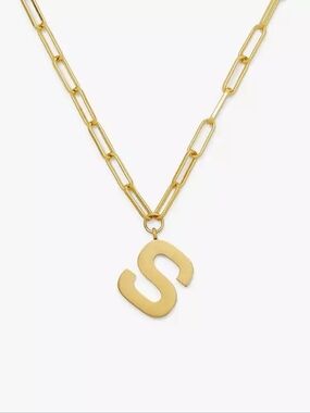 kate spade Gold Letter S Pendant Chain Necklace